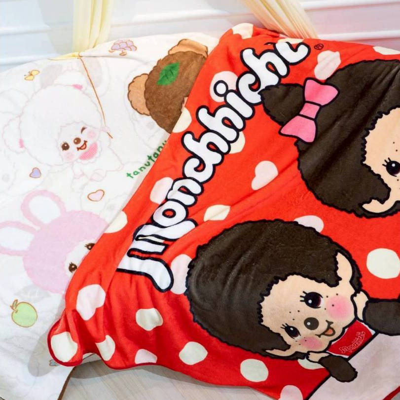 ผ้าห่มมอนชิชิ Monchhichi Blanket ขนาด 100 x 140 cm พร้อมกล่อง ของแท้ 100%