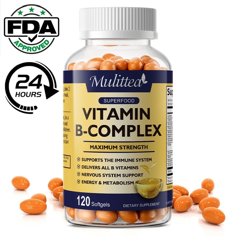 Mulittea วิตามินบี Vitamin B Complex สุขภาพผิว สุขภาพข้อต่อและเล็บ สำหรับผู้ชายและผู้หญิง