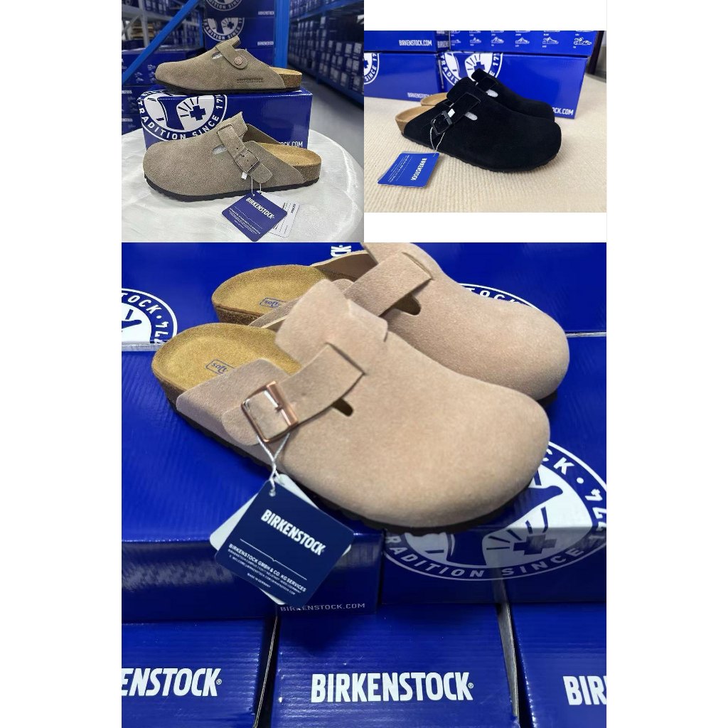 🔥 BIRKENSTOCK Boston Soft Footbed พร้อมส่ง หนังแท้ พื้นนุ่ม รองรับอุ้งเท้า (คืนเงินได้ถ้าไม่ใช่หนังแท้ เก็บเงินปลายทาง)