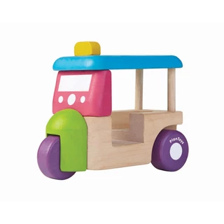 PlanToys ของเล่นไม้ 5443 Tuk Tuk รถตุ๊กตุ๊ก เสริมพัฒนาการ สำหรับเด็กอายุ 12 เดือน ขึ้นไป