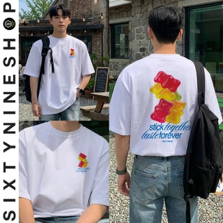 เสื้อยืดผ้าคอตตอน M-4XL พิมพ์ลาย " Gummy Bear " พร้อมส่ง