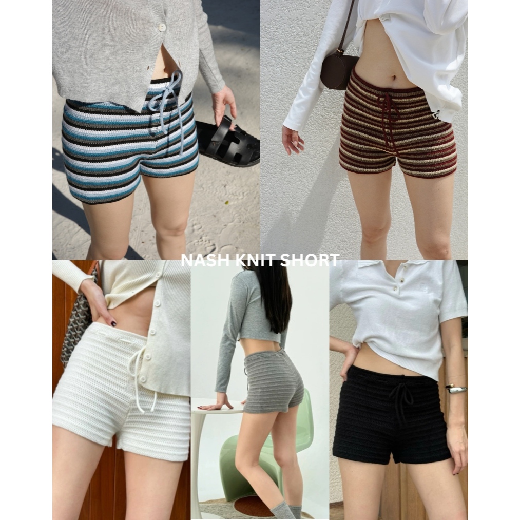 BXB – NASH KNIT SHORTS กางเกงถักไหมพรม ขาสั้น | ส่งด่วน