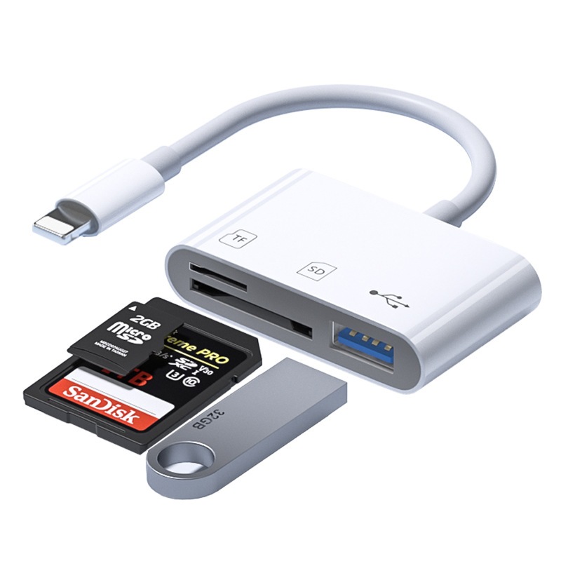 MAXBY เครื่องอ่านการ์ด TF/SD Type C 3in1 OTG ความเร็วสูง สำหรับมือถือ PC โน้ตบุ๊ค