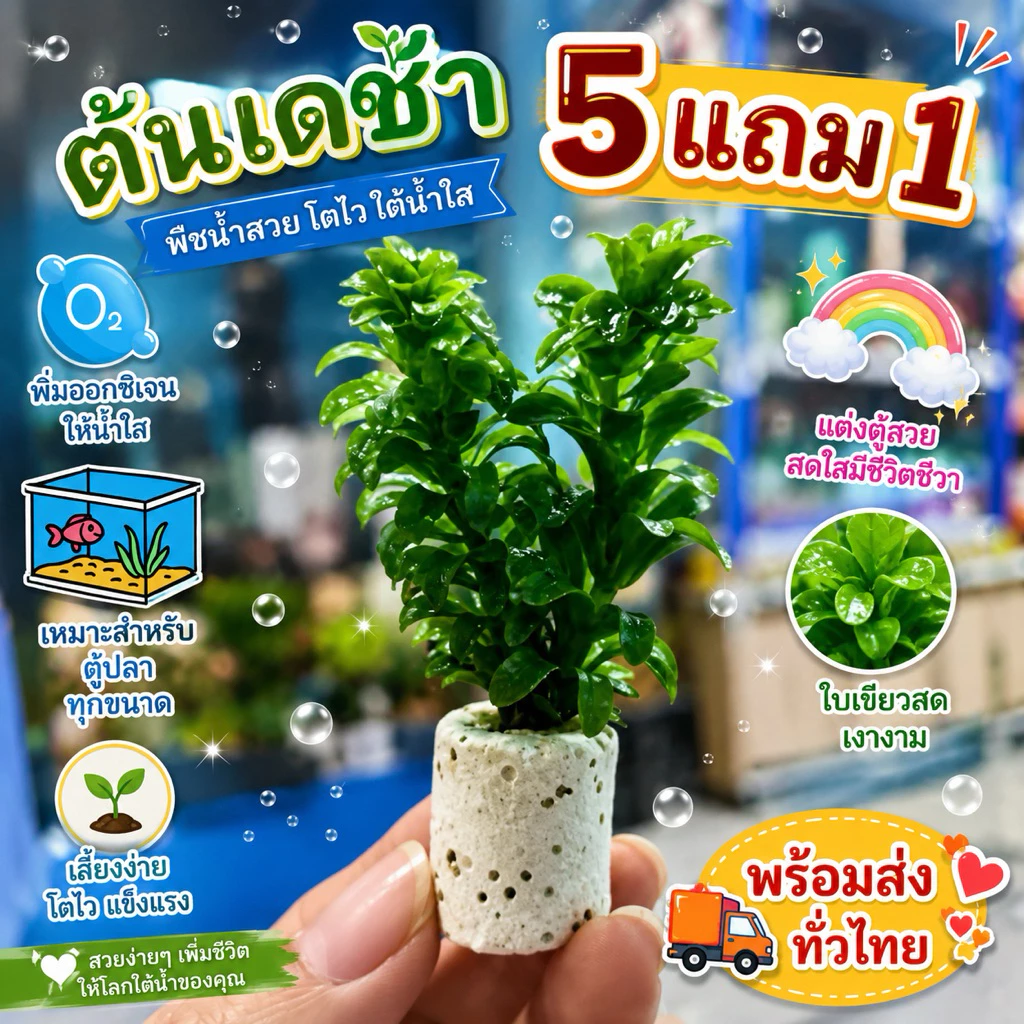 ต้นเดซ่า✨🌳 10แถม1ต้นไม้น้ำ แต่งตู้ปลา