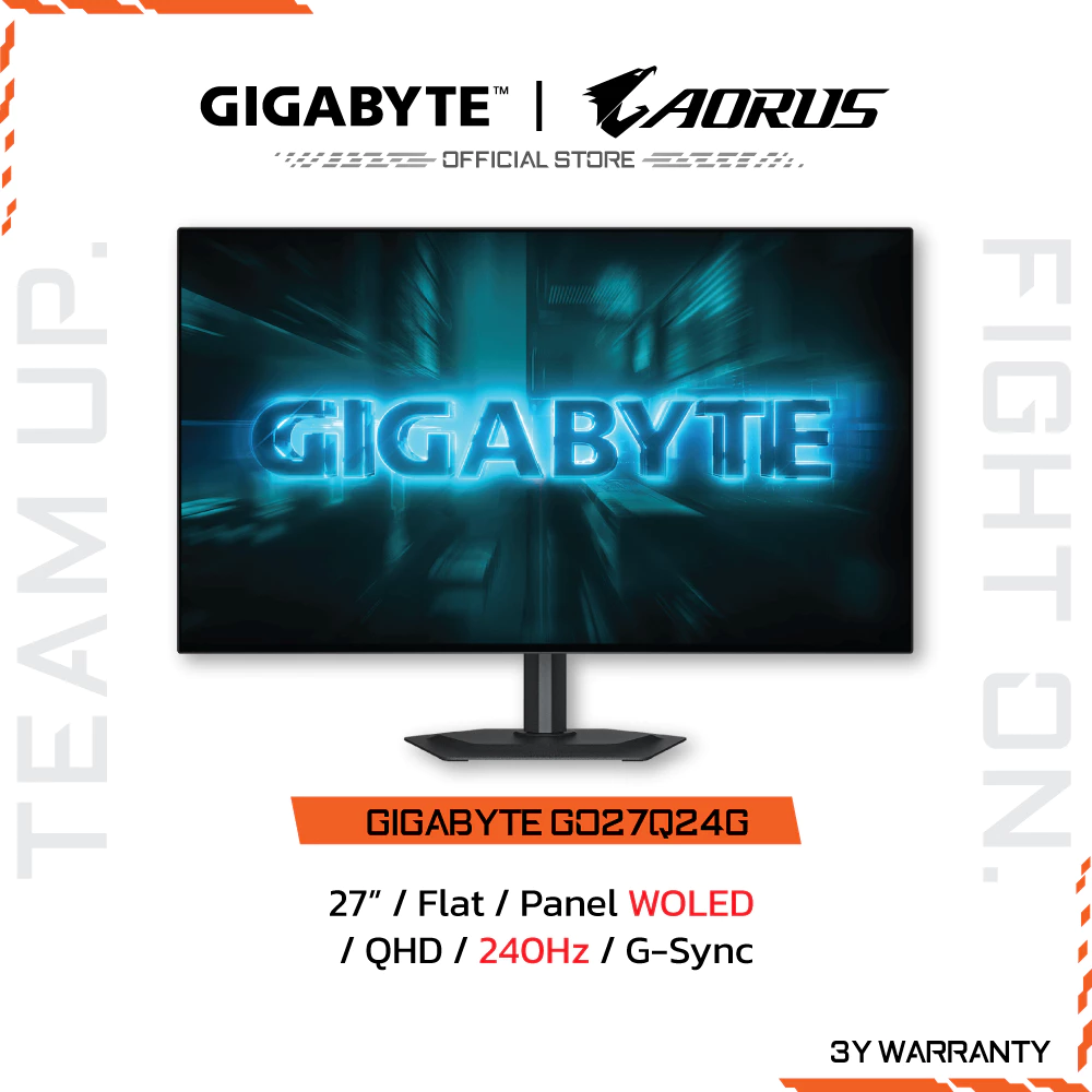 GIGABYTE GO27Q24G Gaming Monitor (จอมอนิเตอร์) | 27" QHD | WOLED | 0.03 ms | 240Hz | G-Sync