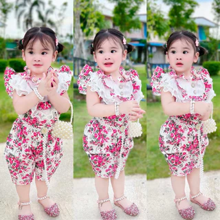 ชุดไทยเด็กผู้หญิง ส่งไว 1-5ปี ใส่ทำบุญ 📌มีหลายรุ่น 🌷สวยละมุน 🌺ลายดอก สุดน่ารัก ผ้าดีตรงปก🌷