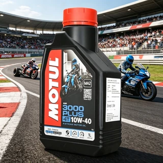 Motul 3000 Plus Genuine 4T 10W-40 1L for All 4-Stroke Motorcycles