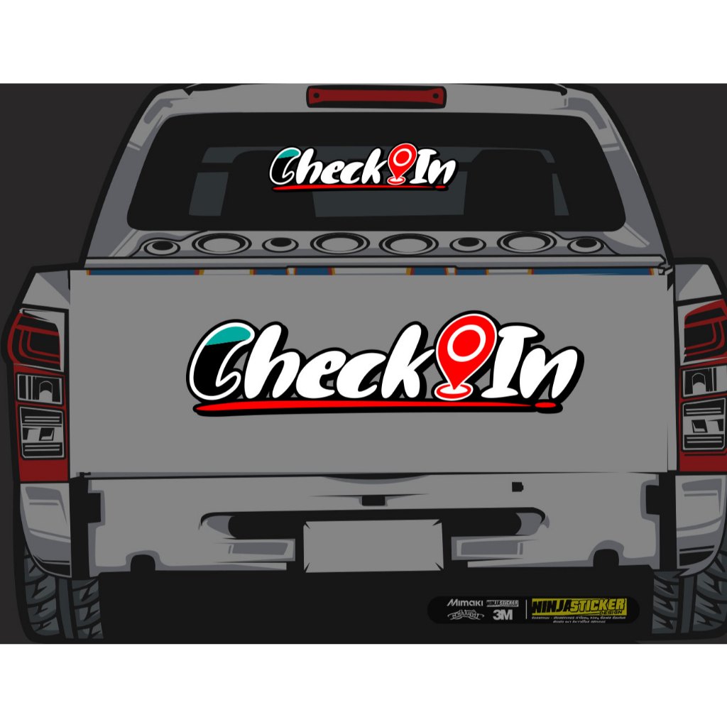 สติกเกอร์ Check In สำหรับติดรถยนต์ Sticker
