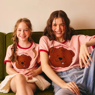 lookbookpetite little benny t-shirt เสื้อยืดเด็ก สกรีนรูปน้องหมี benny สี beige