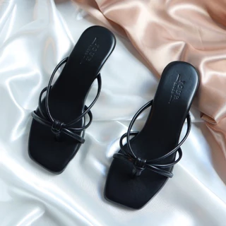 YOURSHOES Z20 (เท้าอวบ +1ไซส์*) / รองเท้าส้นสูง 1นิ้ว รองเท้าผู้หญิง รองเท้าสวมหนังนิ่ม