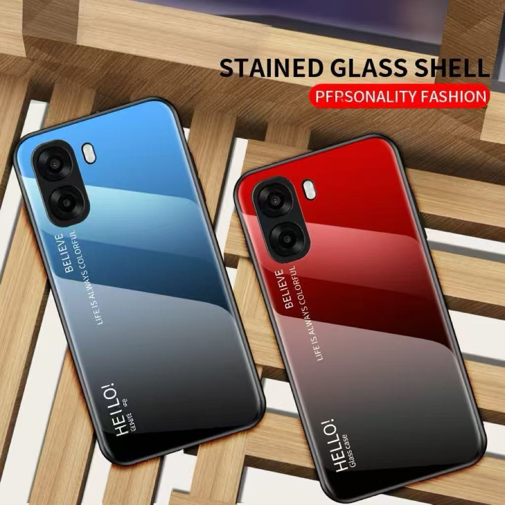 เคสไล่สี เคสกระจก ใช้สำหรับ OPPO A6 A6X A6T A6S A6Tpro เคสเงาไล่สี เคสกันกระแทก