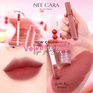 ลิปNA1961 NEE CARA ลิปสติก เวลเวท เนื้อกำมะหยี่ N1961 VELVET MATTE LIP GLAZE
