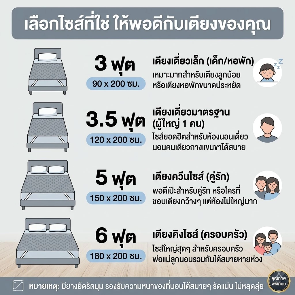 INFUN ผ้ารองกันเปื้อนที่นอนกันน้ำ ยางรัดมุม 3/4/5/6 ฟุต thumbnail 10