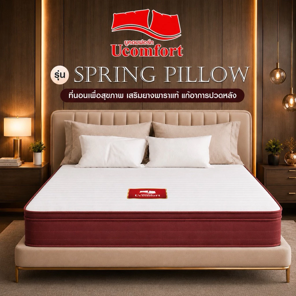 UCOMFORT ที่นอนรุ่น Spring Pillow on Top Latex