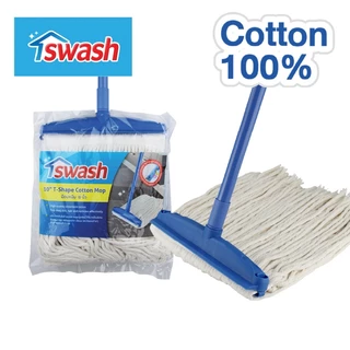 SWASH 10" T-Shape Cotton Mop ม็อบหนีบ 10 นิ้ว ไม้ม็อบ ไม้ถูพื้น
