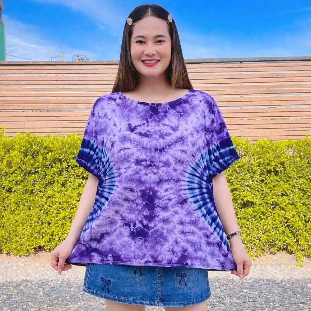 เสื้อมัดย้อมแขนปีก ผ้าแมมเบิร์ตสปัน อก 48 นิ้ว Lady Clothing thumbnail 7