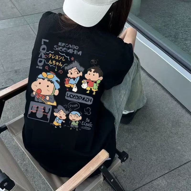 BKK Vibe เสื้อยืดแขนสั้นลายการ์ตูนญี่ปุ่น Xiaoxin ไซส์ใหญ่พิเศษ สำหรับผู้ชายและผู้หญิงในฤดูร้อน เสื้อแขนสั้นคู่รัก ราคา ถูกที่สุด ดีลบีเคเค แกลเลอรีภาพที่ 6