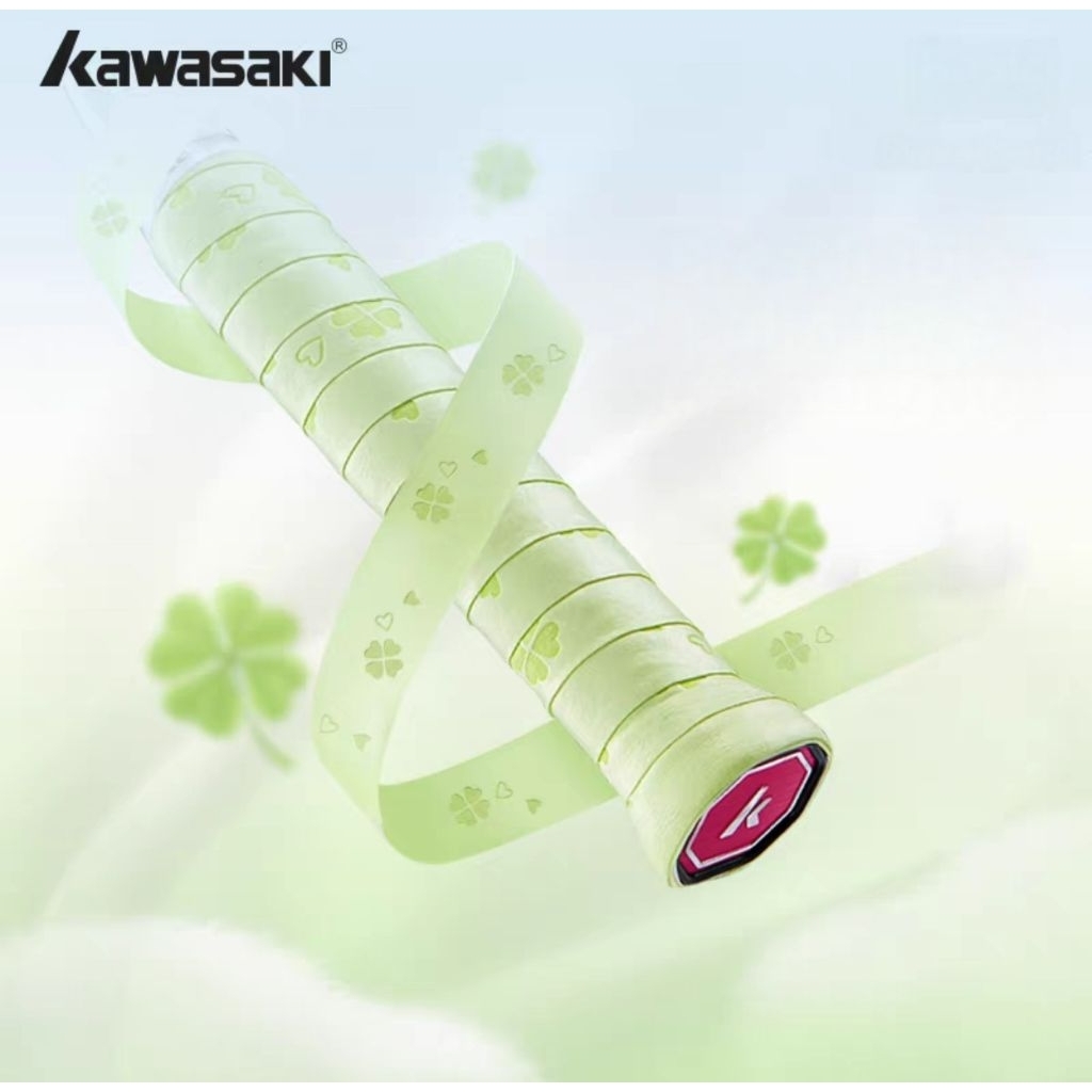 (พร้อมส่ง) Kawasaki Lucky clover grip🍀 กริปพันด้ามไม้แบด ลายใบโคลเวอร์