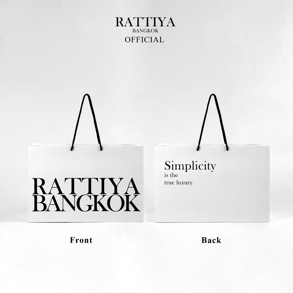 ถุงกระดาษ RATTIYA BANGKOK - Premium Matte Paper Bag (L)