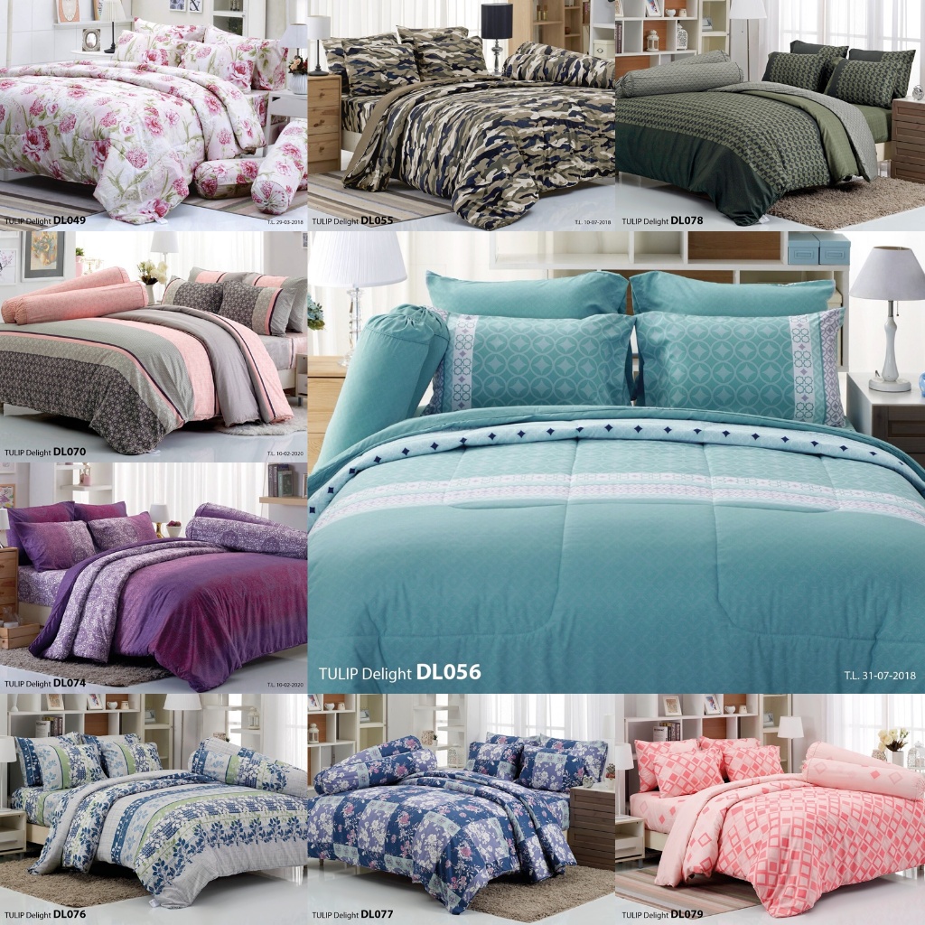 ผ้าปูที่นอน Tulip Delight พิมพ์ลาย DL242025 -DL056 DL070 DL077 DL079 DL085 DL088 DL090 DL091 DL100-