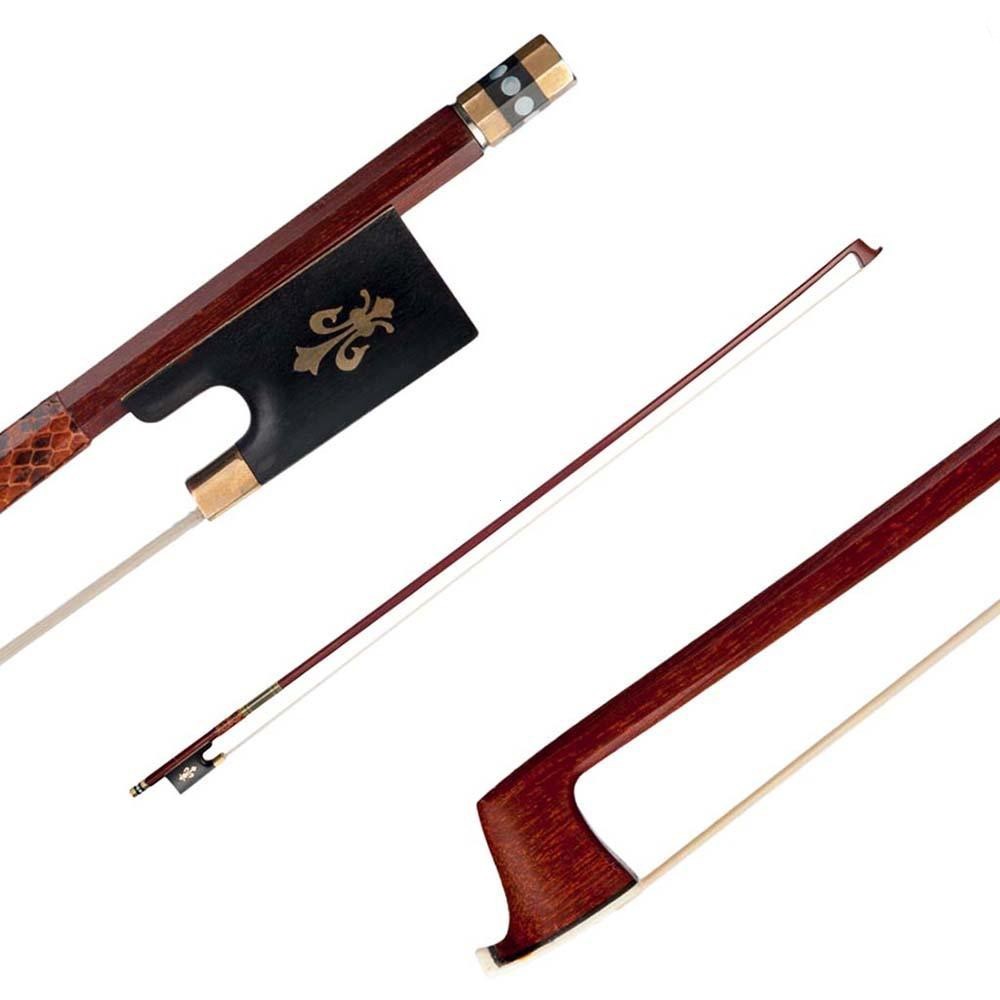 คันชักไวโอลิน ( Pernambuco Bow Stick Black Frog And Horsetail ) สําหรับไวโอลิน 4 / 4