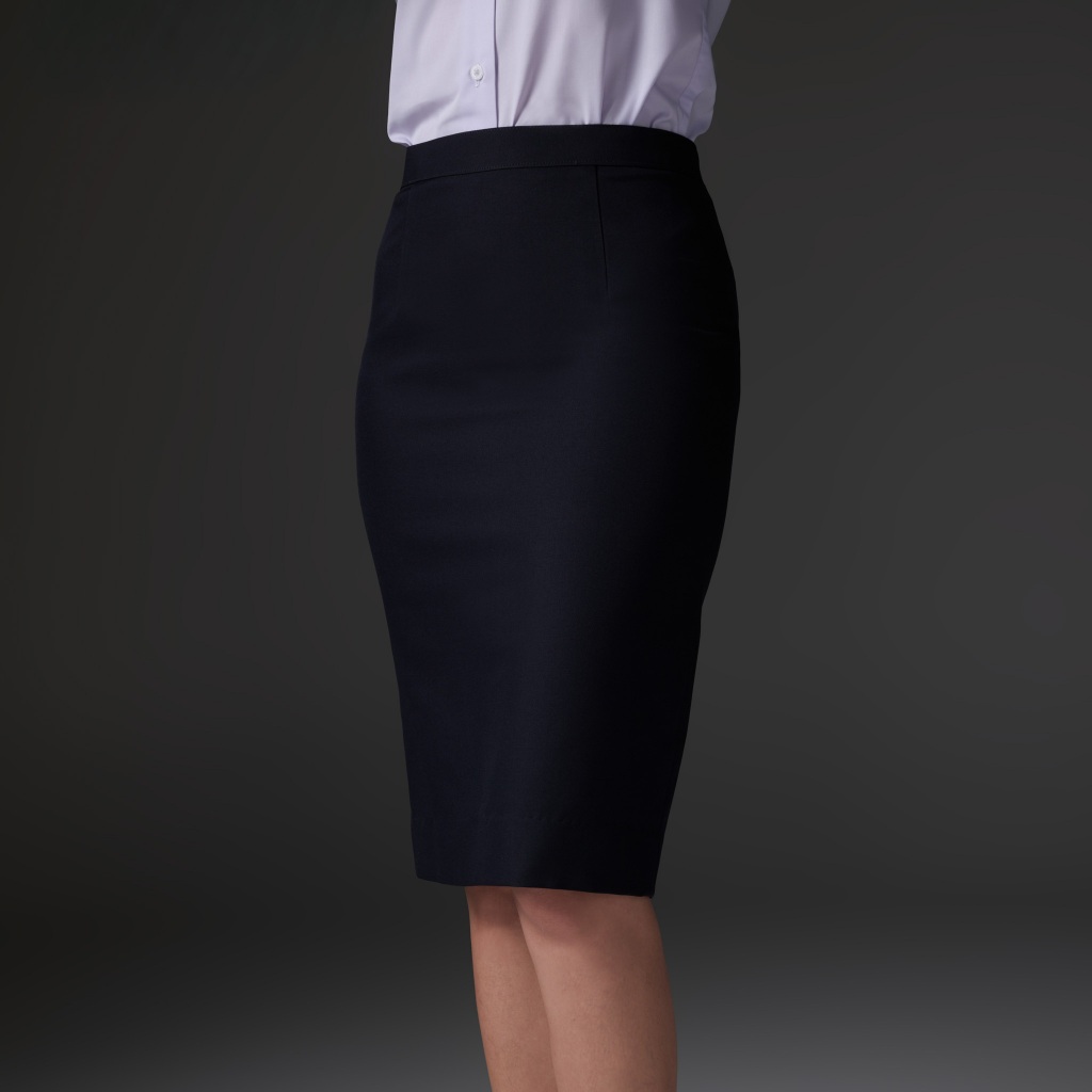 กระโปรงสีกรม กระโปรงคู่สูทกรม ทรงสมัย (เฉพาะกระโปรง1ตัว) Songsmai Navy Corporate Skirt (Skirt only)