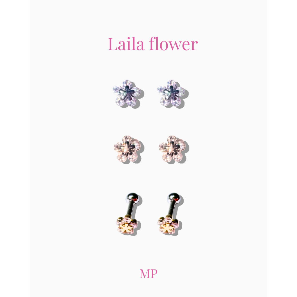 More Than Piercing: MP19 Vivid Flower *waterproof* จิวหู/ต่างหู