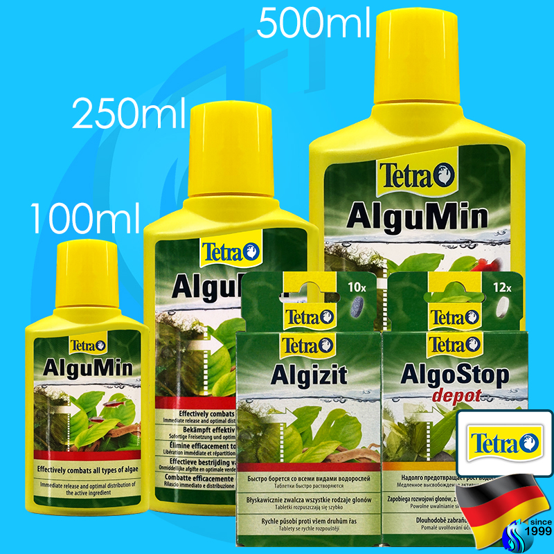 Tetra Algizit AlgoStop AlguMin น้ำยากำจัดตะไคร่ ป้องกันตะไคร่ ปลอดภัยกับกุ้ง ไม้น้ำ algae remover