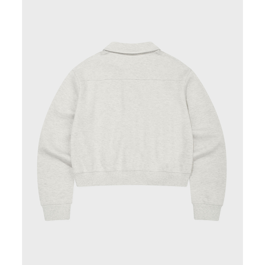 WACKY WILLY เสื้อแขนยาวรุ่น Women'S Collar Half Button-Up Sweatshirt Oatmeal (80043SCHSWW_U6GRXX) — صورة 3
