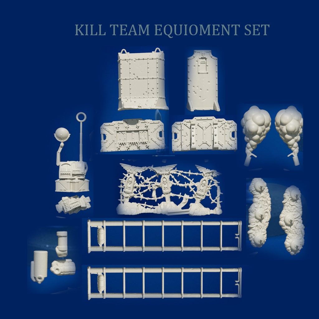 Equioment Set for Squirmish Wargame Kill Team 3D Printed Resin Models Proxy