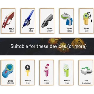 3Pcs เทปรีฟิล 9 มม. x 3 ม. เทปปั๊มตัวอักษรนูน สําหรับ MOTEX / DYMO / CIDY Label Makers / Writer COD