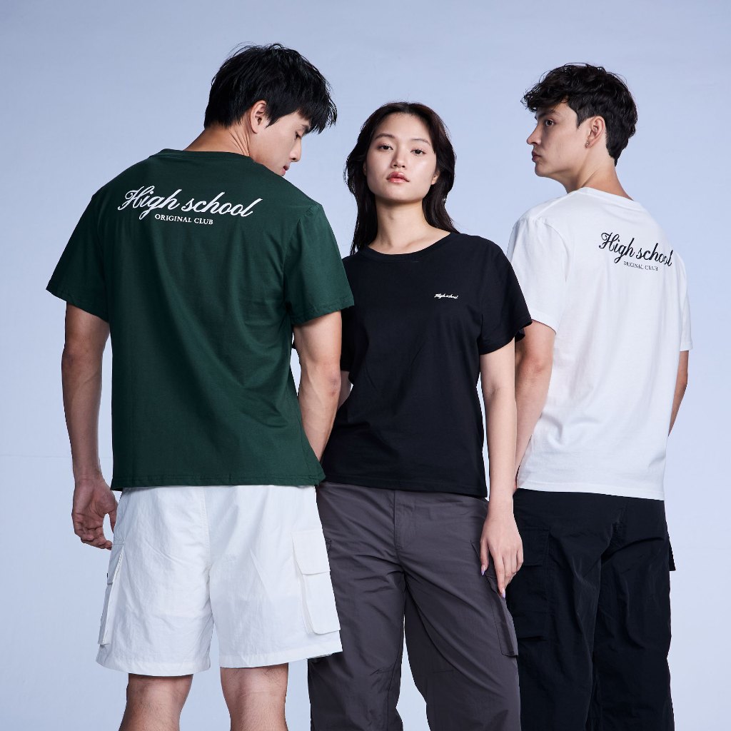 Highschool Basic Collection : Routine Basic Logo T-Shirt - เสื้อยืดไฮสคูล ลายเบสิคโลโก้ - TPB06817