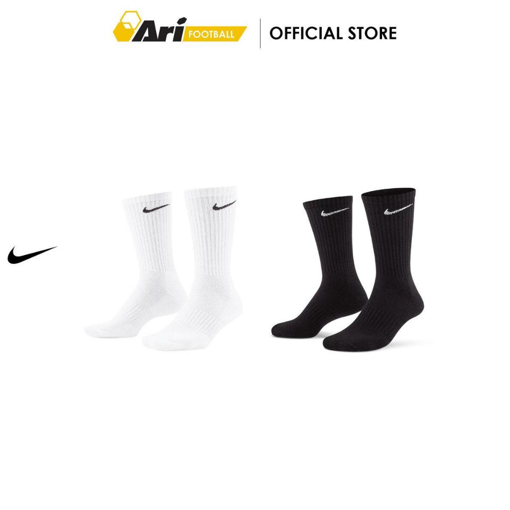 NIKE EVERYDAY CUSHIONED CREW 3 PAIRS - ถุงเท้า ไนกี้แพ็ค3 (ARIRN)