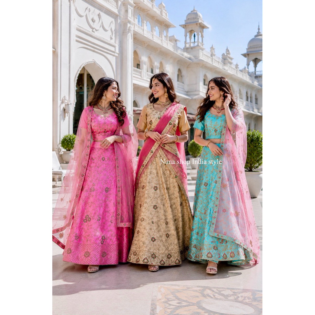 ชุดแลงก้า (Lehenga) นำเข้าจากอินเดียงานปักละเอียดประณีตที่ทำให้คุณโดดเด่นพร้อมส่งในไทย