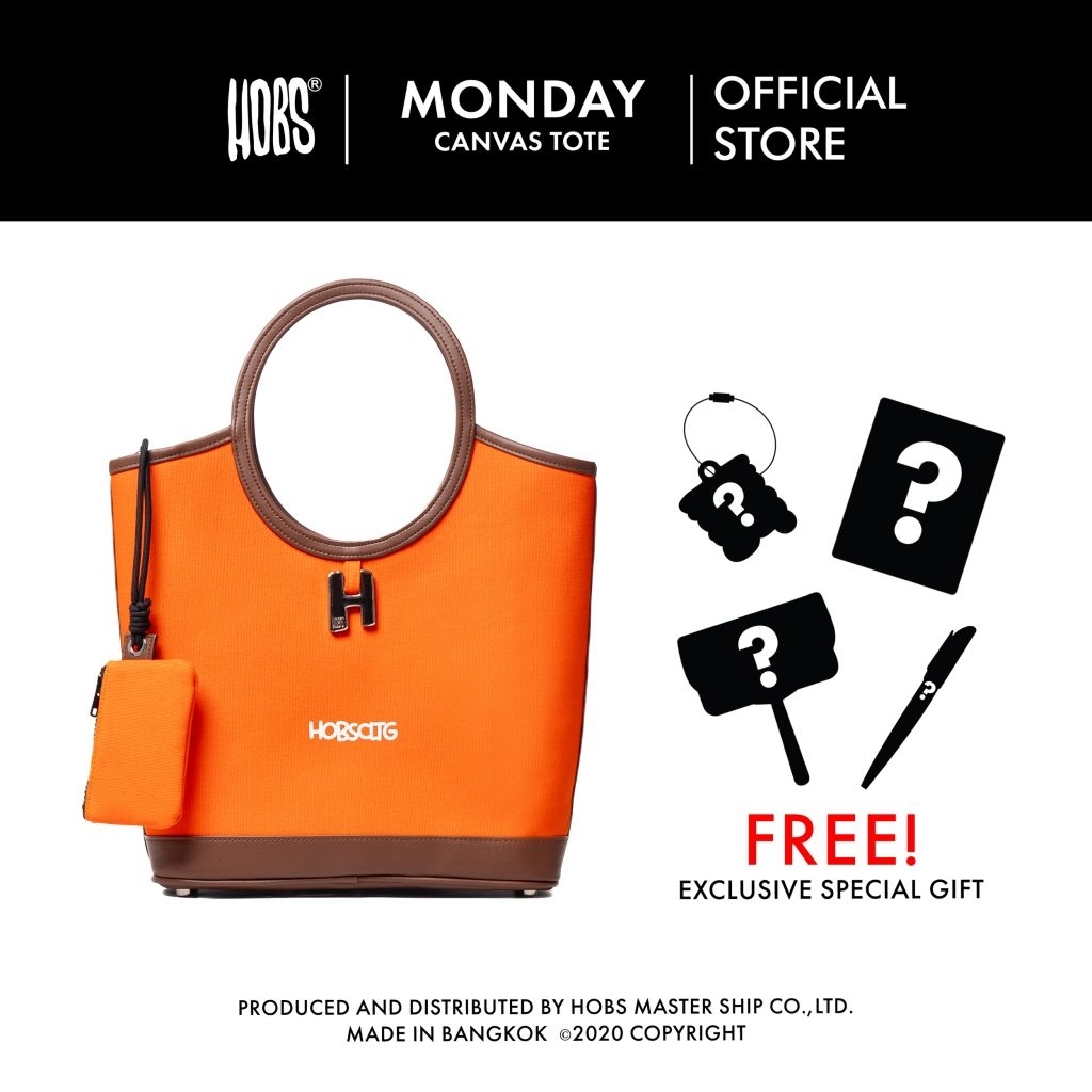 Hobs® กระเป๋าถือ - คล้องแขน | MONDAY CANVAS TOTE | TOTE LOVER SERIES | กระเป๋าผ้าแคนวาส