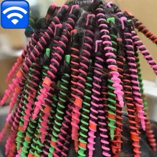 แกนดัด แกนดัดผมโปเต้ ดัดลอนโปเต้ ลอนมาม่า เกลียวลอนผม คละสี แพ็ค 20 ชิ้น