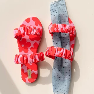 [รุ่นใหม่] Rohmie - Puffy Slipper รองเท้าสายย่นคาดคุณภาพดี น้ำหนักเบาและใส่สบายมาก ซักได้ โดนน้ำได้ ผลิตโดยคนไทยทุกคู่