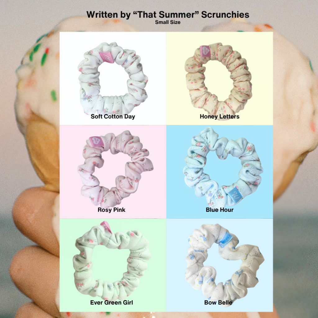 Written By - ไซส์เล็ก Scrunchies ผ้า Pointelle (ยางมัดผม) ‘that summer’ อ่อนโยน น่ารัก สวมสบาย