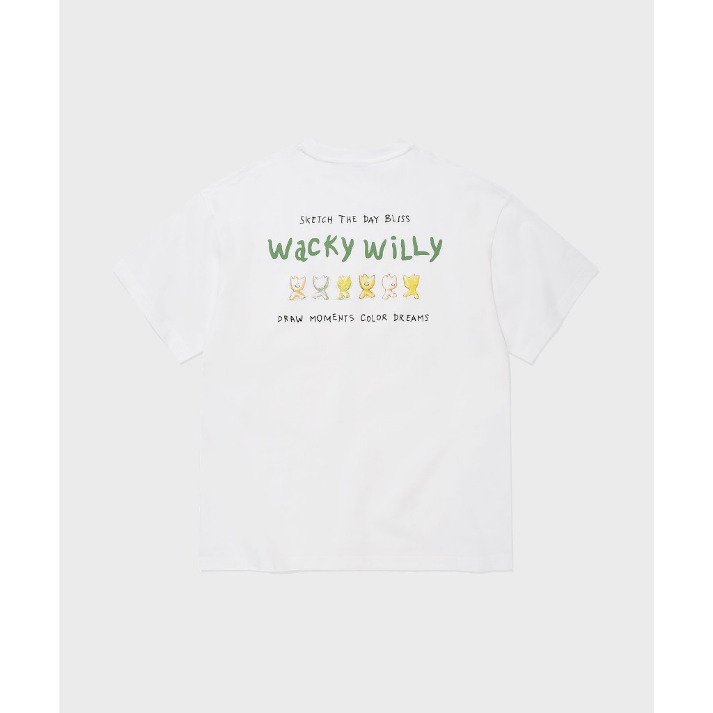 WACKY WILLY تيشيرت Kiky Typographic — أبيض — صورة 7
