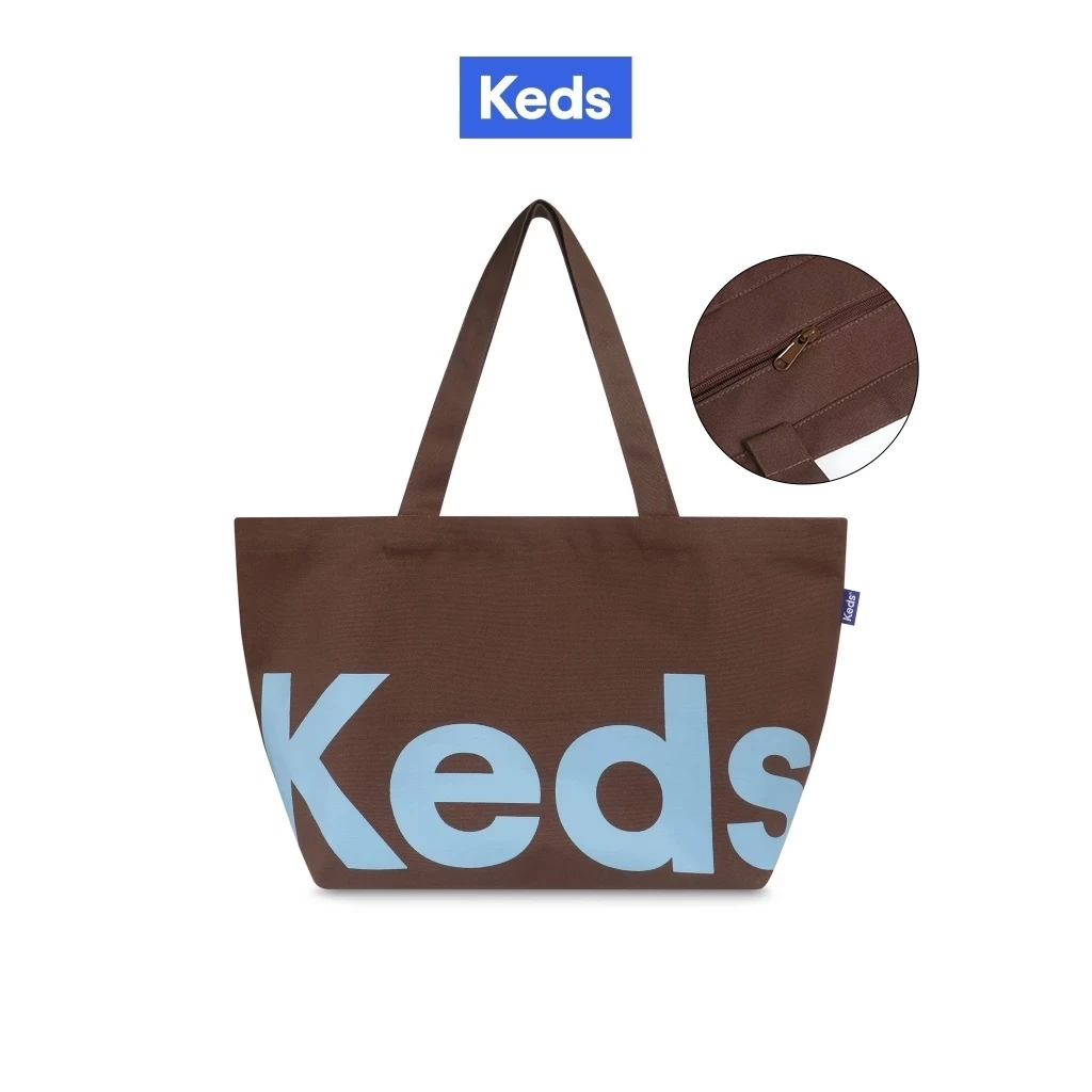 KEDS กระเป๋ามีซิป รุ่น THE KEDS BAG สีช็อกโกแลต บลูเบอร์รี่ ( KS26ACB01027 )