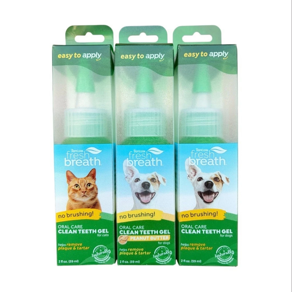 Tropiclean Fresh Breath Clean Teeeth Gel ขนาด 59 ml. ผลิตภัณฑ์ดูแลสุขภาพช่องปาก ฟัน สำหรับสุนัขและแมว