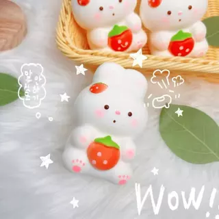 ของเล่นกระต่ายนุ่มนิ่มน่ารัก น่ากอด คืนตัวช้า บีบเล่นได้ และเป็นของขวัญสุดน่ารัก