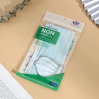 หน้ากากอนามัย แมสปิดปาก Face mask โทนสีพาสเทลคัลเลอร์ฟูล เนื้อสัมผัสซอฟต์เบาสบาย แพ็ค1ห่อ10ชิ้น