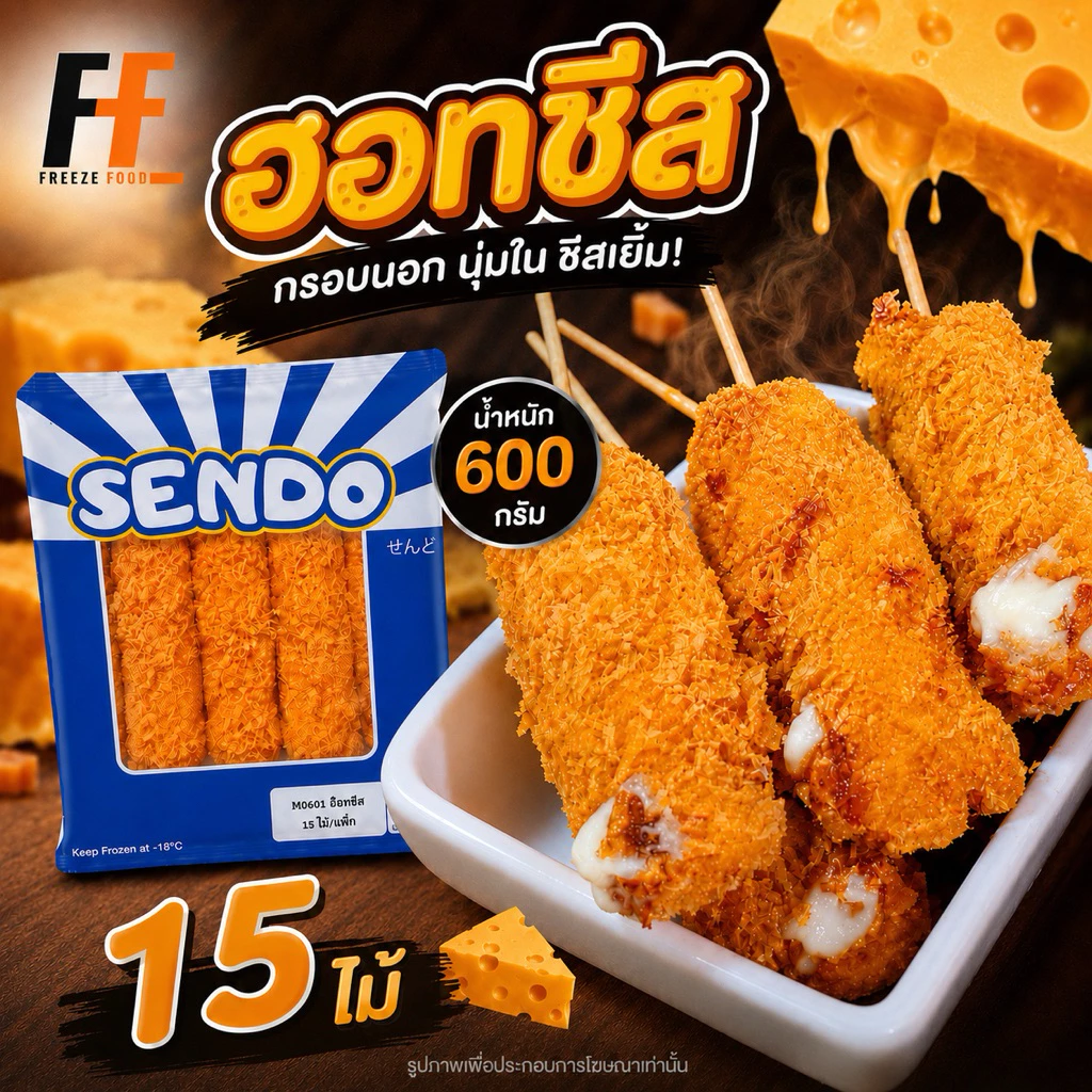ฮอทชีส 600 กรัม (15ชิ้น) | HOT CHEESE