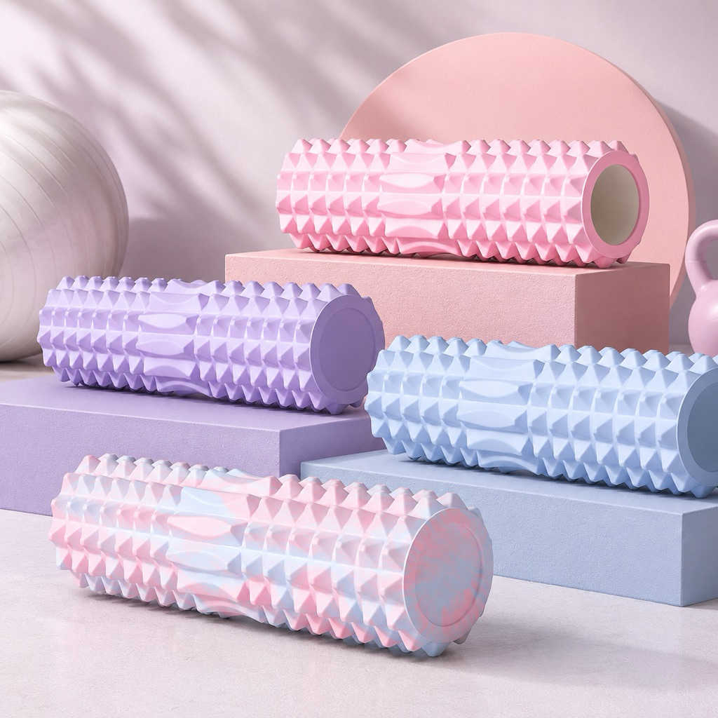 FitDaily Foam Roller ลูกกลิ้งนวดกล้ามเนื้อ อุปกรณ์ฟื้นฟูกล้ามเนื้อ Yoga Pilates Fitness