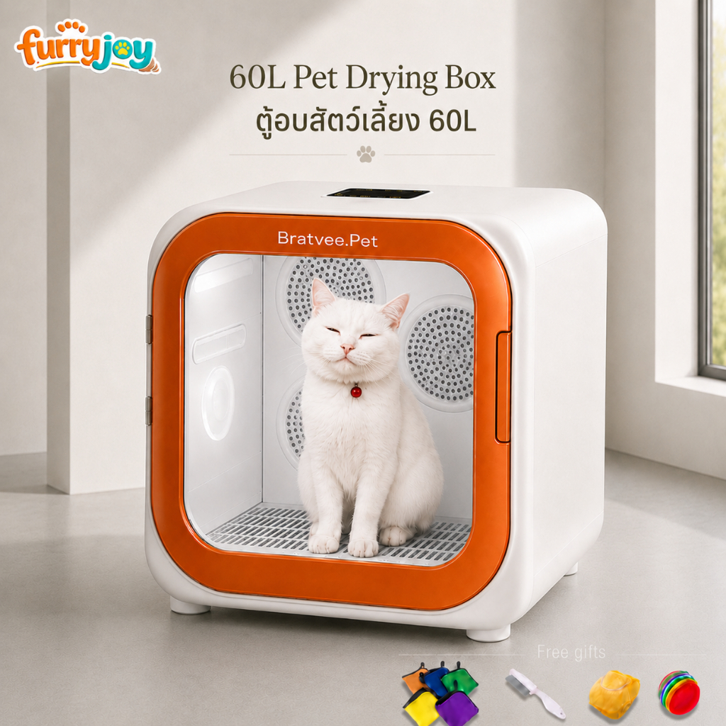 [FurryJoy] ตู้เป่าขนสัตว์เลี้ยงอัจฉริยะ Smart Pet Drying Box ควบคุมผ่านแอพได้ l รับประกัน 1 ปี