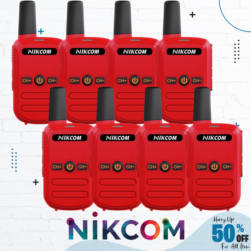 NIKCOM C51 วิทยุสื่อสาร เครื่องมือสื่อสารทีมงาน ระยะส่งสัญญาณ 1 กม.วิทยุ กำลังไฟสีแดง 3W Walkies Talkie จัดส่งจากกรุงเทพ