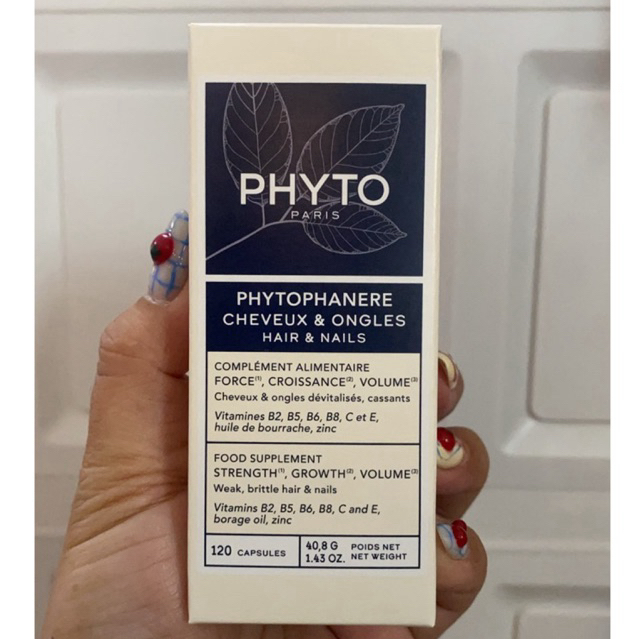 PHYTO Paris Hair and Nails 120 Capsules (2 months) ดูแลสุขภาพเส้นผมและเล็บจากภายใน