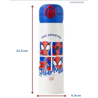 ขวดน้ำเก็บความร้อน/เย็น​ สไปเดอร์แมน ​ ขนาด​500ml.​ เหมาะสำหรับเด็กๆ​ สามารถพกพาไปโรงเรียนได้สะดวก🕷️🕸️🕷️​