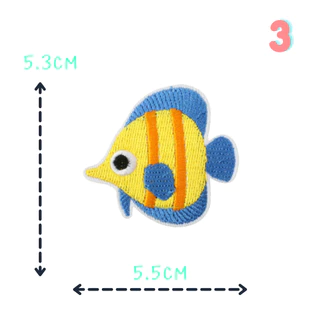ตัวรีดติดเสื้อ C85 โลกใต้ท้องทะเล 🦀✨ ตกแต่งกระเป๋า หมวก DIY สุดคิวท์ 🐠🐚